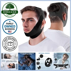 Anti Snoring Chin Strap Adjustable Breathable Durable Sleep Aid for Adults - Picture 1 of 10
