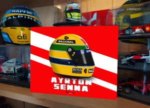 Ayrton Senna Helmet F1 Metal Sign McLaren Champion Artwork F1 Gift 1986 - 1994 - Picture 1 of 9
