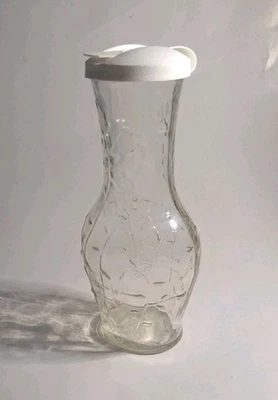 Vintage Good Seasons Salad Dressing Embossed Glass Cruet Shaker Bottle With Lid - Image 1 of 4