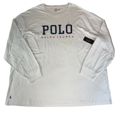 NWT Polo Ralph Lauren Men's Classic Fit Long Sleeve T-Shirt White Size 5XB - Image 1 of 4