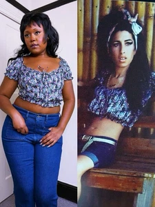 Vintage 2008 Versace Praire Crop Top ASO Amy Winehouse - Picture 1 of 5