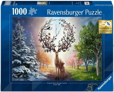 PUZZLE 1000 PEZZI ravensburger CERVO MAGICO fantastico ORIGINALE softclick 70X50 - Immagine 1 di 2