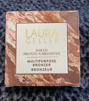 Laura Geller Baked Bronze N Brighten Multipurpose Bronzer NIB 0.32oz MEDIUM - Image 1 of 4