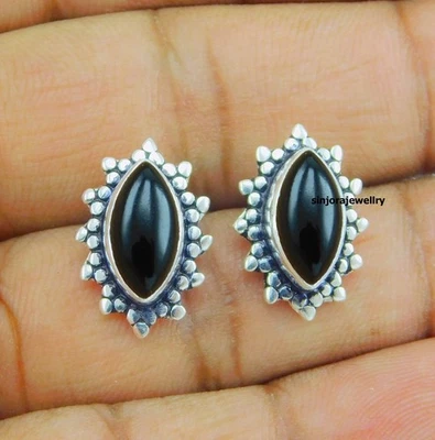 Orecchini a perno fatti a mano in argento sterling 925 con pietra preziosa... - Immagine 1 di 4