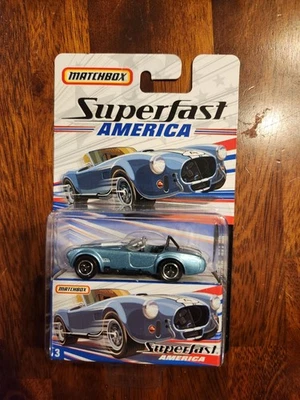 Ford Shelby Cobra 1965 Superfast America #3 2006 Matchbox -lt escama de metal azul Foto 1 de 2