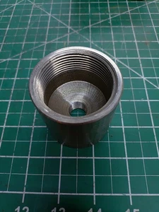Turned 316 Stainless Steel Pipe Reducer Female 1-1/2" NPT to Female 3/8" NPT - Picture 1 of 1