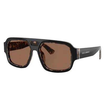 Dolce & Gabbana DG 4516 341773 Black on Red Havana Plastic Sunglasses Brown Lens - Image 1 of 3