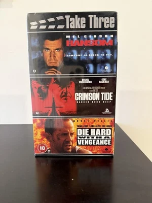 Cinema Club Take Three Ransom Crimson Tide & Die Hard with Vengeance VHS sealed  - Image 1 of 4