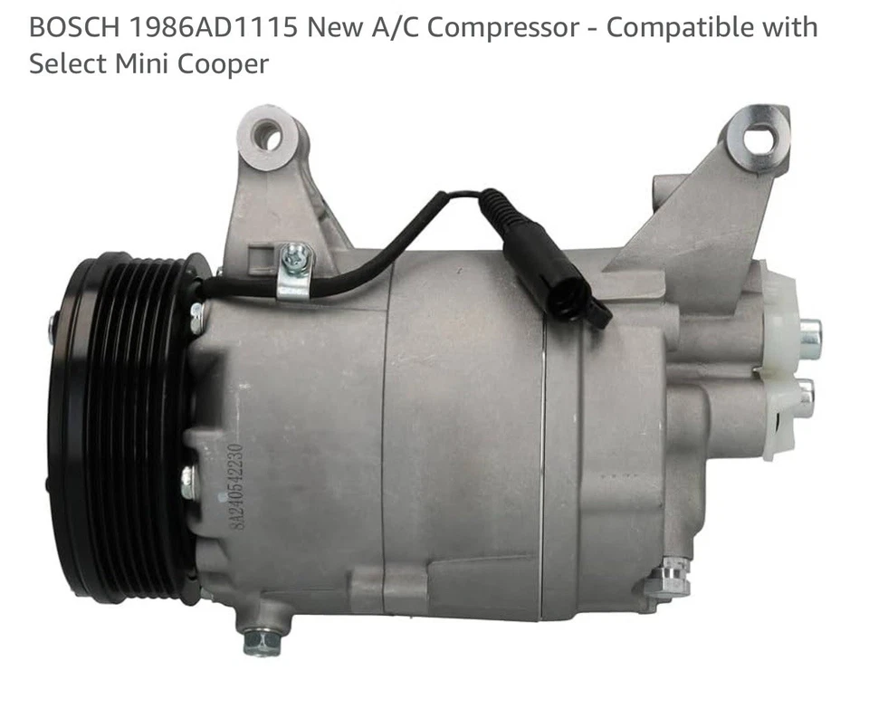 Compresor de aire acondicionado BOSCH 1986AD1115 para Mini Cooper Foto 1 de 4