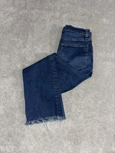 Madewell Jeans Womens 27 Mid Rise Kick Out Denim Medium Wash Raw Hem inseam 27” - Picture 1 of 11