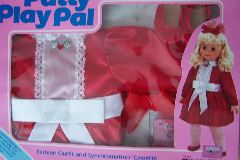1987 IDEAL TALKING  24" PATTY PLAYPAL PRETTY PARTY DRESS & A FUNTIME PARTY  NRFB - Image 1 of 1