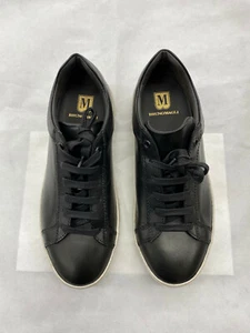BrunoMagli Westy Leather Sneaker - Black Size 8.5 Men's - Picture 1 of 8