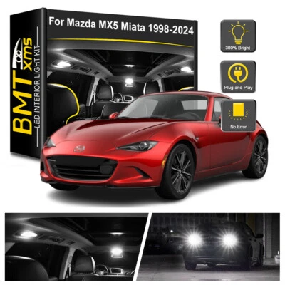 8x Interior LED Light Bulb Reverse License Plate For Mazda MX5 Miata 1998-2024 - Image 1 of 4