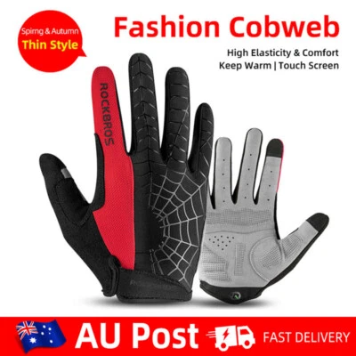 ROCKBROS Bike Cycling Gloves Fingerless Full Finger Windproof Men Sports Gloves - image 1 of 4