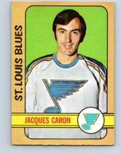 VINTAGE HOCKEY CARD OPC 1972 ST-LOUIS BLUES GOALIE JACQUES CARON ROOKIE   NO783