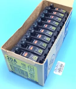 One (1) New Circuit Breaker Square D QOB120 20 Amp 1 Pole FOR BOLT ON PANEL - Picture 1 of 3