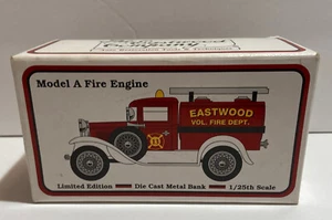 New Eastwood Company Model A Ford Fire Engine 1:25 Scale Limited Edition Bank. - Picture 1 of 8