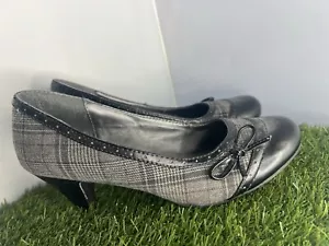 Zapatos de tacón vintage MUDD a cuadros negros para mujer talla Y2K 8,5 - Imagen 1 de 9