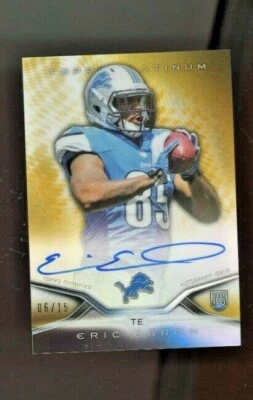 2014 Topps Platinum #16 Eric Ebron RC Auto #6/15 - Image 1 of 2