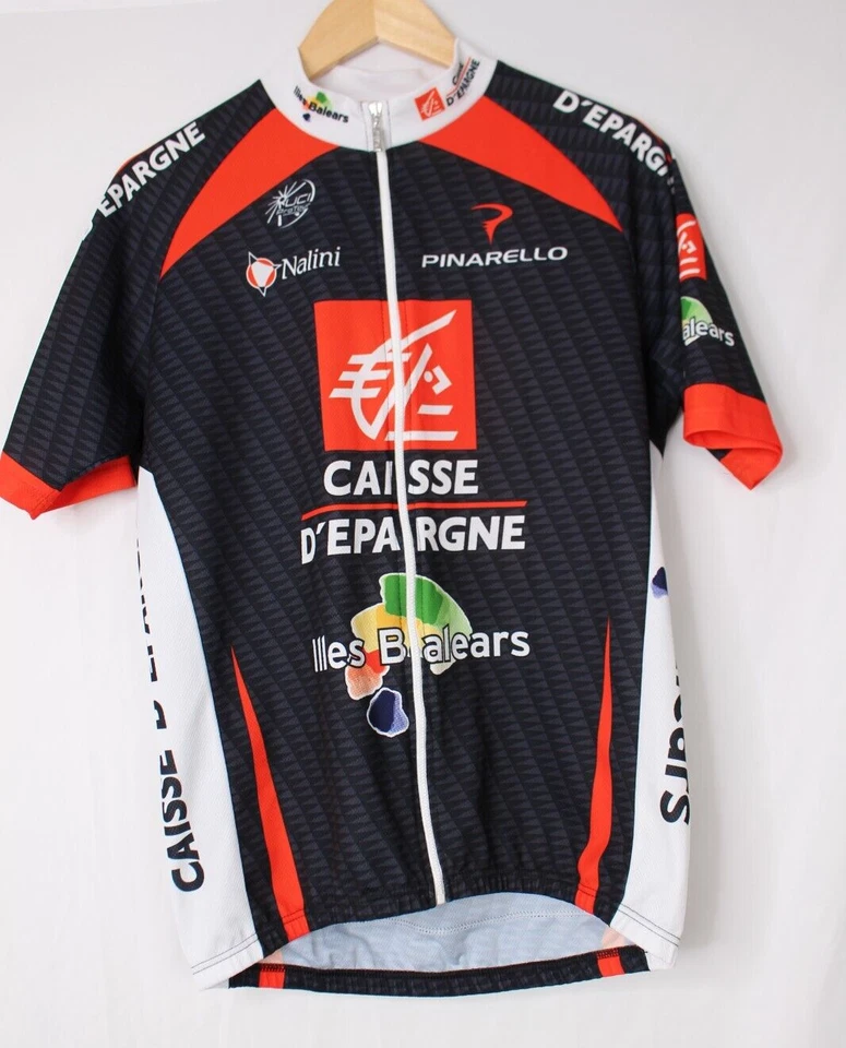 Caisse D'Epargne UCI Nalini Cycling Jersey Full Zip Made in Italy Size L Euro 6 - Image 1 of 4