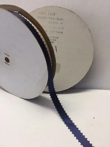 2 Bolts of 3/8" Double Face Satin Picot Ribbon Feather Edge 40Yds Each Navy Blue - Picture 1 of 4
