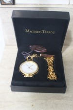 Vintage MATHEY TISSOT Alarm Quartz Pocket Watch