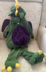 OLD NAVY Dinosaur Green Purple Costume Winter 0-6 months Halloween Fall Festival - Picture 1 of 15