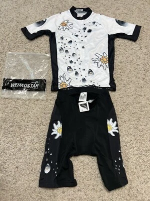 Weimostar Niñas Conjunto de Ciclismo Pantalones Cortos Talla M Jóvenes Acolchados Pantalones Cortos Manga Corta Foto 1 de 4