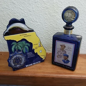 2 American Legion Decanters, Ezra Brooks 1974 Convention & J.W. Dant 50th Anniv. - Picture 1 of 16