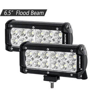 AUXBEAM Pair 7" LED Work Light Pods Flood Beam Off Road Driving Lamp SUV Truck - Foto 1 di 12