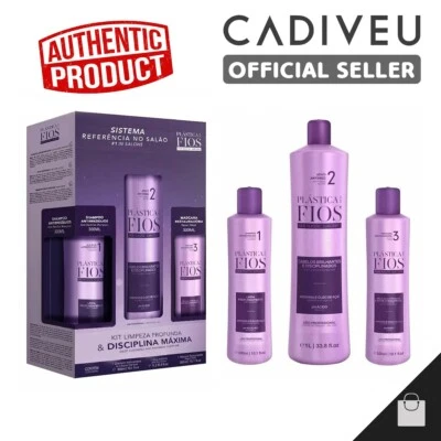 Cadiveu Plastica dos Fios Straightener Brazilian Keratin Hair Treatment 3 Steps - Image 1 of 4