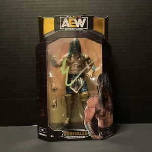AEW Wrestler Luchasaurus Signed All Elite Unrivaled Series 5 Autographed Figure - Picture 1 of 2
