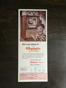 Anuncio original vintage de televisión olímpica 1950 721 - Imagen 1 de 1