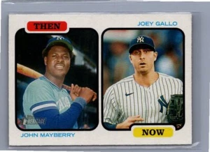 2022 Topps Heritage #TAN-MG John Mayberry Joey Gallo Royals Yankees Baseball - Picture 1 of 2
