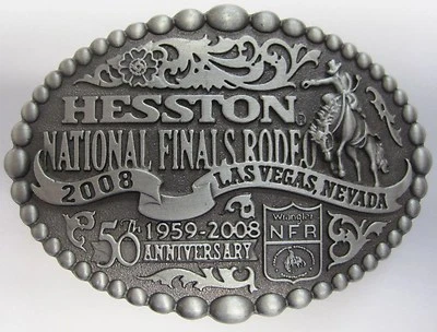 National Finals Rodeo Hesston 2008 Youth (Small) NFR Cowboy Buckle New AGCO PCRA - Image 1 of 2