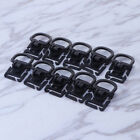 10 PCS D-ring Rotatable Locking Belt Buckles Outdoor Accessory (Black)