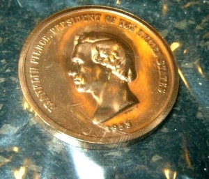 Franklin Pierce, 14th President, 33mm Copper Token - Imagen 1 de 6
