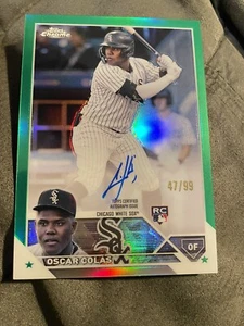 2023 Topps Chrome Oscar Colas RC GREEN REFRACTOR 47/99  #RA-OC - Autograph!!! - Picture 1 of 1