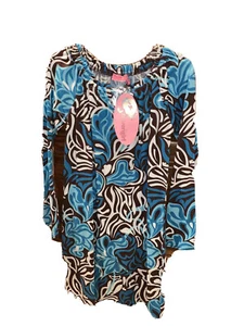 haven girl size medium (10/12)girls turquoise and brown tunic dress nwt - Picture 1 of 6