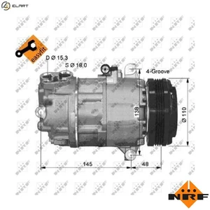 COMPRESSOR AIR CONDITIONING 32493 FOR BMW Z4/E86/Roadster/E85 X3/SAV/E83 1.9L - Picture 1 of 11