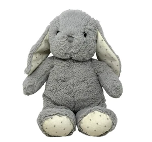 BEST MADE TOYS grauer Hase Kaninchen X-Druck Ohren Füße 13 Zoll Plüsch bestickte Augen - Bild 1 von 6