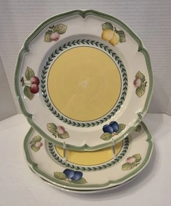 Set Of 3 Villeroy & Boch French Garden Fleurence Dinner Plates 1748 Near MINT - Picture 1 of 5