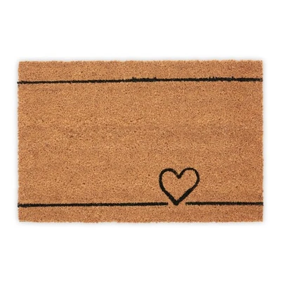 Fußmatte Abstreicher Abtreter Eingangsmatte Fußabstreifer Kokos Herz 60x40 cm - Bild 1 von 4