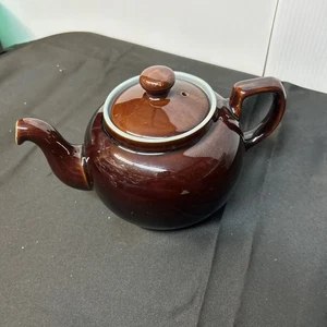 Denby Homestead Brown/Blue 2 1/4 Pint Teapot  - Picture 1 of 4