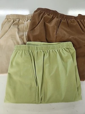 Lote de drapeadores y capris de mujer talla 8 verde marrón Foto 1 de 4