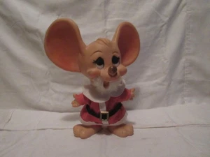 Banco de Monedas Ratón Orejas Grandes Papá Noel Años 70 De Colección - Productos Huron 10" Navidad - Imagen 1 de 3