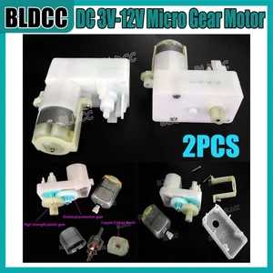 2PCS DC 6V Micro Plastic 130 Gear Motor 3V-12V DIY Robot Car Mode Slowdown Motor - Picture 1 of 12