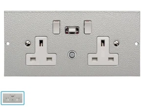 ST0291/RCD/GB - Doppel geschaltete RCD-geschützte Steckdosen Typ A Bodensteckdose - Bild 1 von 2