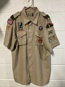 Boy Scout BSA UNIFORM Circa 2013 SHIRT Adult Men’s  Large Short Sleeve - Picture 1 of 7