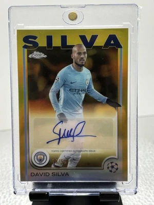 2024-25 Topps Chrome UEFA Club Competitions David Silva Gold 14/50 - Image 1 of 2